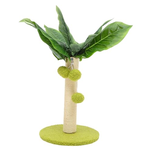 HEMOTON Katzenkratzbaum Kletterbaum mit Sisal Stabiles Katzenkratzbrett Krallenwetzen für Kätzchen Nachhaltiges Kratzspielzeug mit Flachem Sockel rutschfest und Robust von HEMOTON