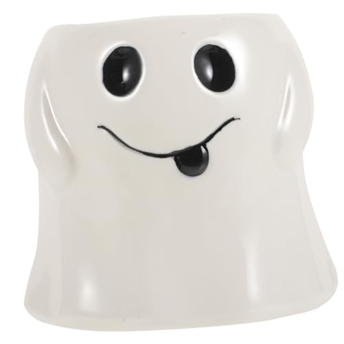 HEMOTON Keramik Sukkulenten Übertopf mit Halloween Geisterdesign Dekorativer Pflanzkübel für Drinnen Kreativer Kleiner Blumentopf für Kakteen und Sukkulenten Stilvolles und Wohnaccessoire von HEMOTON