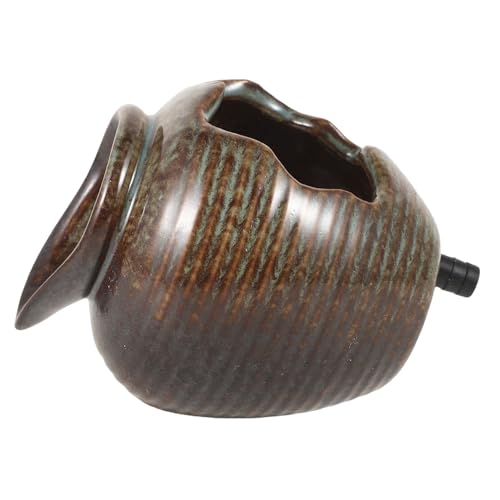 HEMOTON Keramik Wasserbrunnen für Garten Dekorativer Springbrunnen für Außen mit Integriertem Filtersystem Einzigartiger Glasur für Teich und Terrasse von HEMOTON