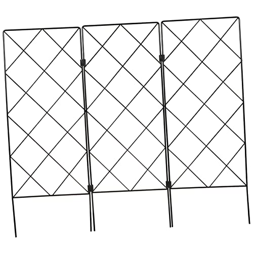 HEMOTON Gartenpflanze Klettergerüst Ständer Klappbar für Kletterpflanzen Garten Rankgitter Pflanzenstützgestell Robustem Eisen für Gemüse Blumen Obst und von HEMOTON