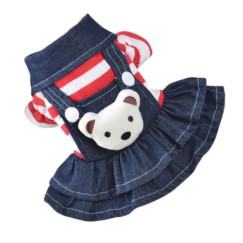 HEMOTON Kleiner Hundeanzug mit Bärenmotiv und Streifen Bequemes Leicht Anzuziehendes Haustierbekleidungs Outfit Geeignet für Alltag Spaziergänge Outdoor Fotografie XL Rot HEMOTON Kleiner Hundeanzug mit Bärenmotiv und Streifen Bequemes Leicht Anzuziehendes Haustierbekleidungs Outfit Geeignet für Alltag Spaziergänge Outdoor Fotografie XL Rot von HEMOTON