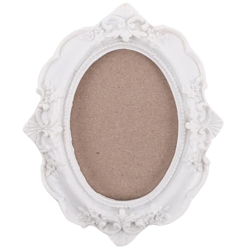 Oval Antike Bilderrahmen Weiß Kreativer Vintage Fotorahmen Kleine Rahmen für Wanddekoration, Kleine Bilderrahmen Für Fotoanzeige, kunstvolles Foto-Display, Tisch-Wandbehang, Geschenkideen, 12,5 x 8 c Oval Antike Bilderrahmen Weiß Kreativer Vintage Fotorahmen Kleine Rahmen für Wanddekoration, Kleine Bilderrahmen Für Fotoanzeige, kunstvolles Foto-Display, Tisch-Wandbehang, Geschenkideen, 12,5 x 8 c von HEMOTON