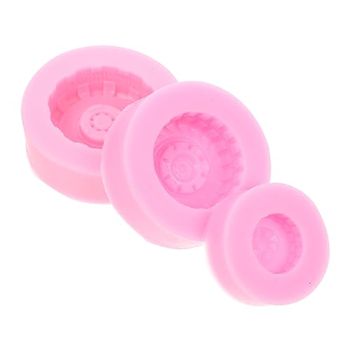 HEMOTON Kuchenformen 3 Stück Rad-Silikonform Cupcake-Form De Para Gelatinas Schokoladenformen Lkw-Räder Silikon Autoreifen Süßigkeiten Radform Silikon-Kuchen-Backform Diy-Kuchenform Auto von HEMOTON