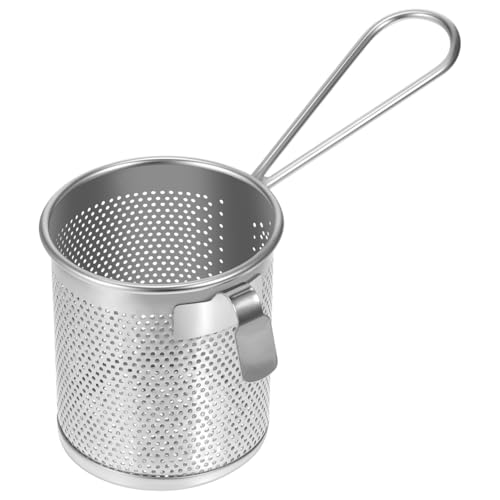 HEMOTON Lebensmittel Sieb Abtropfsieb Edelstahl Nudelsieb Mesh Pasta Korb Belasten Nudeln Pasta Korb Edelstahl Spinne Sieb Draht Sieb Skimmer Sieb Netto Heißer-Topf Sieb für Pasta Nudeln Knödel von HEMOTON