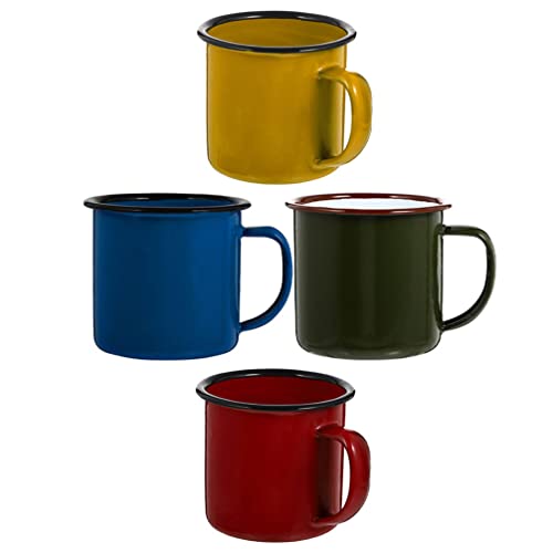 HEMOTON Mini Emaille Kaffeetassen 4er Set Metallic Camping Tee Tassen Vintage Emailware Trinkgläser Bauernhaus Weinbecher Retro Milk Tasse HEMOTON Mini Emaille Kaffeetassen 4er Set Metallic Camping Tee Tassen Vintage Emailware Trinkgläser Bauernhaus Weinbecher Retro Milk Tasse von HEMOTON