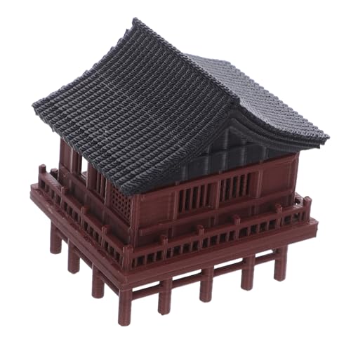HEMOTON Miniatur Pavillon Statue Vintage Design Fischglas Dekoration Zen Garten Micro Landschaft Ornament für Aquarium und Meditationsraum von HEMOTON