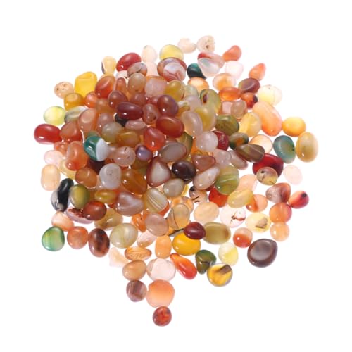 HEMOTON Naturfarbene Polierte Regenbogen Dekosteine Rund Für Aquarium Gartendekoration Und Pflanzendeko Bunte Kieselsteine Für Gartenbau von HEMOTON