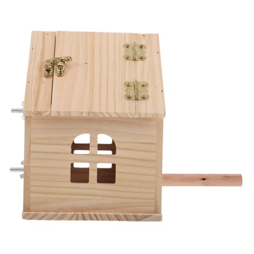 HEMOTON Papageien Zuchtkasten Vogelhütte Kleines Papageien Zuchtbett Holz Zuchtnest Zubehör Vogelnest Vogel Zuchtnest Holz HEMOTON Papageien Zuchtkasten Vogelhütte Kleines Papageien Zuchtbett Holz Zuchtnest Zubehör Vogelnest Vogel Zuchtnest Holz von HEMOTON