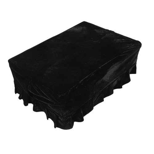 HEMOTON Piano Hockerbezug aus Schwarzem Goldvelours Staubdicht Elastisch Weicher Schutz für Klavierbänke Einfache Reinigung rutschfest Komfortabler Sitzbezug für Klavierhocker und von HEMOTON