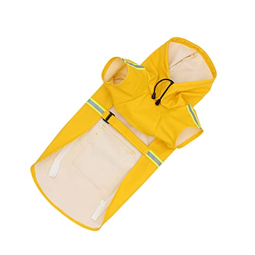 HEMOTON Reflektierender Hunderegenmantel wasserdichte Regenjacke für Kleine Hunde mit Kapuze und Reflektierendem Design für bei Regen Gelb XXL HEMOTON Reflektierender Hunderegenmantel wasserdichte Regenjacke für Kleine Hunde mit Kapuze und Reflektierendem Design für bei Regen Gelb XXL von HEMOTON