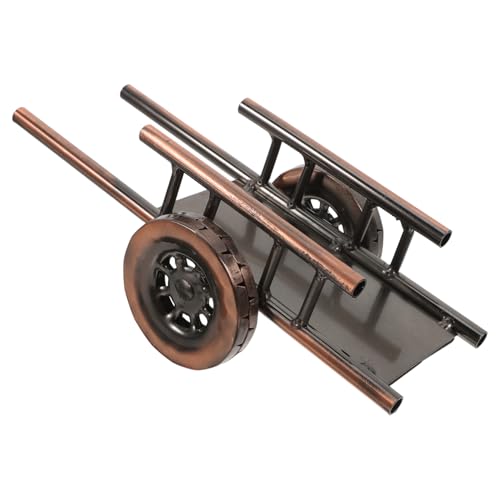 HEMOTON Retro Trolley Weinregal Dekoration Vintage Eisenwagen Modell für Bar Küche und Wohnzimmer Antiker Stil mit Nostalgischem Vielseitiges Wohnaccessoire für Interieur von HEMOTON