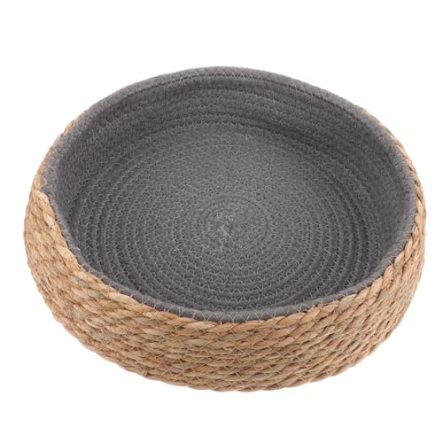 HEMOTON Rundes Natürliches Rattan Haustierbett Atmungsaktives Strapazierfähiges Katzen und Hundeschlafnest Kratzfestes Weidenkorb Medium für Drinnen und Draußen Dekoratives Schlafmöbel für HEMOTON Rundes Natürliches Rattan Haustierbett Atmungsaktives Strapazierfähiges Katzen und Hundeschlafnest Kratzfestes Weidenkorb Medium für Drinnen und Draußen Dekoratives Schlafmöbel für von HEMOTON