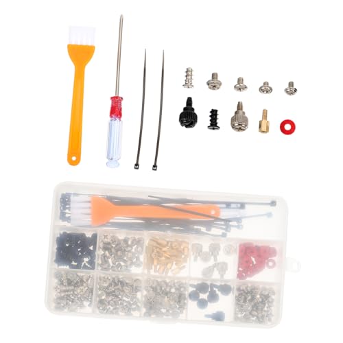 HEMOTON Desktop Computer Schrauben Kit Mit Schraubendreher Kabelbindern Und Reinigungsbürste Praktisches Für Einfache Montage Und Aufbewahrung Orange von HEMOTON
