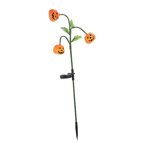 HEMOTON Solar LED Gartenleuchte Halloween Kürbis Solarleuchte Außen Solarbetriebene Wegbeleuchtung für Terrasse Energiesparende Landschaftsdeko mit Farbwechsel Slow Flash von HEMOTON