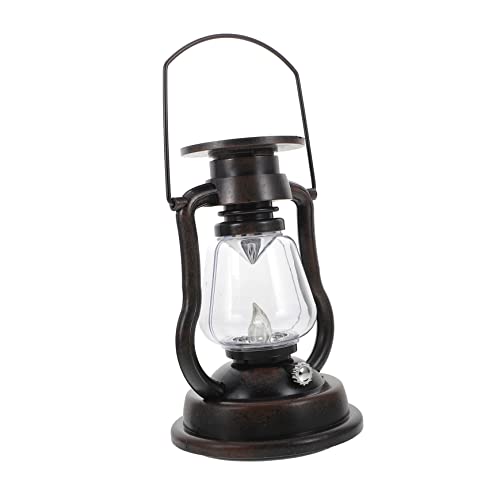 HEMOTON Solar-windlampe Retro-petroleumlampen Solar-wandleuchten Vintage Campingbeleuchtung Kerosinlampe Tragbare Lichtlampe Campingzelt Licht Campinglaterne Hängende Laterne Abs Haushalt von HEMOTON