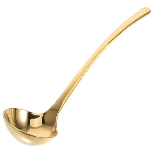 HEMOTON Suppenkelle Schöpflöffel mit Lang Griff Soßenlöffel Schöpfkelle Kochlöffel Küchenhelfer Kochutensilien für Küche Oder Restaurant Golden HEMOTON Suppenkelle Schöpflöffel mit Lang Griff Soßenlöffel Schöpfkelle Kochlöffel Küchenhelfer Kochutensilien für Küche Oder Restaurant Golden von HEMOTON