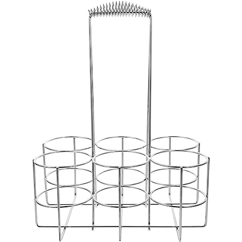 HEMOTON Tragbares Bierregal Getränketräger Aus Metall Flaschenhalter Mit Griff 8 Bierhalter Camping-flaschenträger Wiederverwendbarer Wasserflaschenhalter Veranstalter Deutlich Legierung von HEMOTON