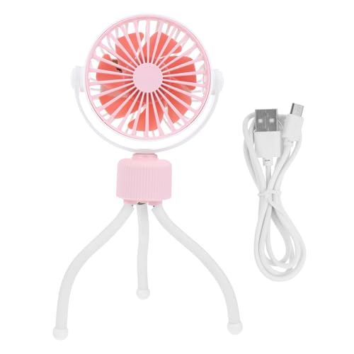 HEMOTON USB Mini mit Flexiblem Stativ Wiederaufladbarer Handventilator für Kinderwagen Outdoor und Zuhause Leise Tragbar von HEMOTON
