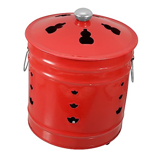 HEMOTON Verbrennungsbehälter Feuerstelle für Gartenabfälle Langlebig und Robust für Anbetung und Segen mit Zufälligem Design und Emaille Finish von HEMOTON