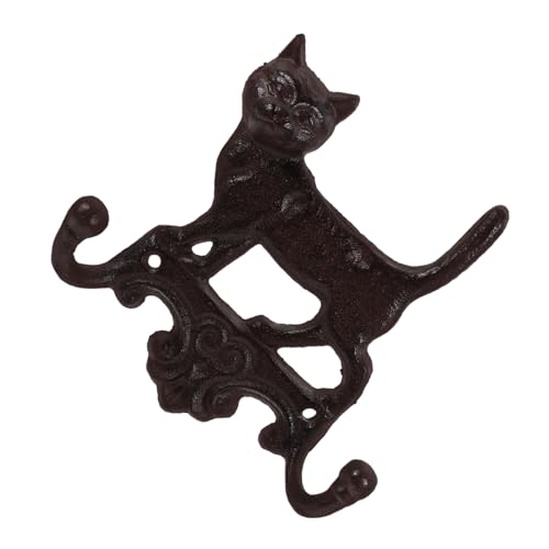 HEMOTON Vintage Katzen Wandhaken Eisen Rustikale Deko für Garderobe Schlüssel Pflanzen Robuster Haken für Innenräume Einfache Langlebig von HEMOTON