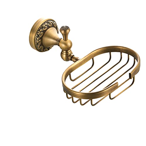 HEMOTON Wandmontierte Regale Bar Seifenhalter Dusche Seifenhalter Dusche Seifenschale Seifenablage Wandmontierte Seifenhalter Vintage Seifenkorb Abflussrohr Seifenkiste Goldener von HEMOTON