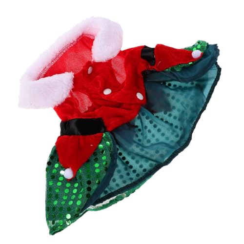 HEMOTON Weihnachtliches Haustierkleid Festliches Weihnachtsbaum-Motiv Rote Pailletten-doppellagiger Tüllrock Komfortable Passform Für Katzen und Hunde Für Weihnachtsfeiern und Festliche HEMOTON Weihnachtliches Haustierkleid Festliches Weihnachtsbaum-Motiv Rote Pailletten-doppellagiger Tüllrock Komfortable Passform Für Katzen und Hunde Für Weihnachtsfeiern und Festliche von HEMOTON