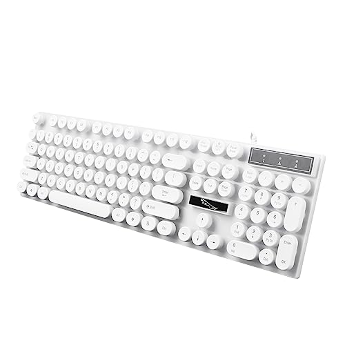 HEMOTON Weiß Leuchtende Computertastatur Mit USB-Kabel Runde Tasten Design Tastatur Für Pc Laptop Tablet Praktisch Und Tragbar HEMOTON Weiß Leuchtende Computertastatur Mit USB-Kabel Runde Tasten Design Tastatur Für Pc Laptop Tablet Praktisch Und Tragbar von HEMOTON