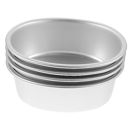 HEMOTON Zubehör 4 Stück Antihaftbeschichtete Backbleche Plätzchen-Backbleche Backzubehör-Set Ovale Kuchen-Metallform Metall-Kuchenform Ovale Kuchenform Muffin-Schablone Backform von HEMOTON