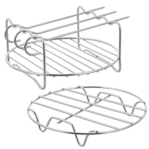 Hemoton 2 Stück 15,2 cm Lebensmittel Dampfregal Edelstahl Topfuntersetzer Rack Ständer Air Fryer Dampfgarer Rack Air Fritteuse Supplies für Suppentopf Schnellkochtöpfe von HEMOTON