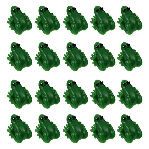 HEMOTON 20Pcs Harz Mini Frösche Nette Frosch Miniatur Figuren Tiere Modell Fee Garten Miniatur Moos Landschaft DIY Terrarium Handwerk Ornament Zubehör von HEMOTON