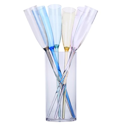 Hemoton Acrylflöten-Set – unzerbrechliche Flöten, bodenloses Weinglas mit Halter, Whiskybecher, Cocktail-Trinkbecher für Party, Hochzeit, 175 ml Hemoton Acrylflöten-Set – unzerbrechliche Flöten, bodenloses Weinglas mit Halter, Whiskybecher, Cocktail-Trinkbecher für Party, Hochzeit, 175 ml von HEMOTON