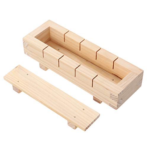 HEMOTON Onigiri- Form Presse Sushi Form Box Japanische Sushi Hersteller Holz Rechteckige Oshizushi Form Reiswalze für zu Hause Küche Holz Oshizushi Box von HEMOTON