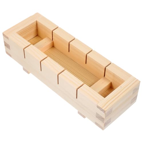 HEMOTON Traditionelle Holz-Sushi-Pressform Rechteckig, Handgefertigt Aus Kiefernholz FüR Oshizushi, Diy Sushi Maker FüR Zuhause, Kompakte GrößE 8.27 X 2.95 X 2.17 Zoll von HEMOTON