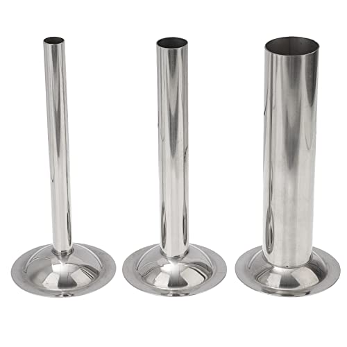 Hemoton Wurstfüller 3 Stück Wurstfüllrohre Edelstahl Rohre Wurstfüller Mühle Stufferrohre Wurstfüllwerkzeuge für Fleischwolf Lebens Mittel Mühle 3 Größen von HEMOTON