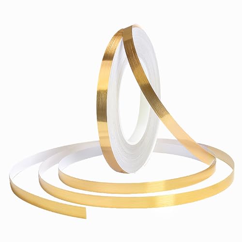 Deko-Dichtungsstreifen mit Goldfolien-Linien Metallisch, 50M Selbstklebendes Spiegelband für Boden, Fugenschutzstreifen für Wohnzimmer, Küche, Badezimmer - Renovierung un(Size:2cm,Color:Schwarz) von HENANCXF