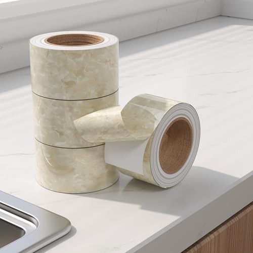 HENANCXF Dekoratives Klebeband aus Gold Metallic-Folie für Fugen,10M/1 Rolle Selbstklebendes Spiegelband für Fliesen,wasserdichte Dichtungsstreifen für Wand,Schrank,Küc(Size:5cm,Color:Yellow Jade) HENANCXF Dekoratives Klebeband aus Gold Metallic-Folie für Fugen,10M/1 Rolle Selbstklebendes Spiegelband für Fliesen,wasserdichte Dichtungsstreifen für Wand,Schrank,Küc(Size:5cm,Color:Yellow Jade) von HENANCXF