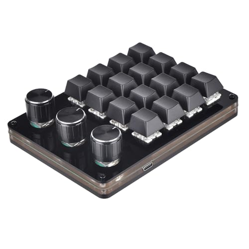 HENANX Programmierbare Makro-Tastatur mit 16 Tasten, mechanische Gaming-Makro-Tastatur, 3-Tasten-Tastatur, Hot-Swap-Gaming-Tastatur von HENANX