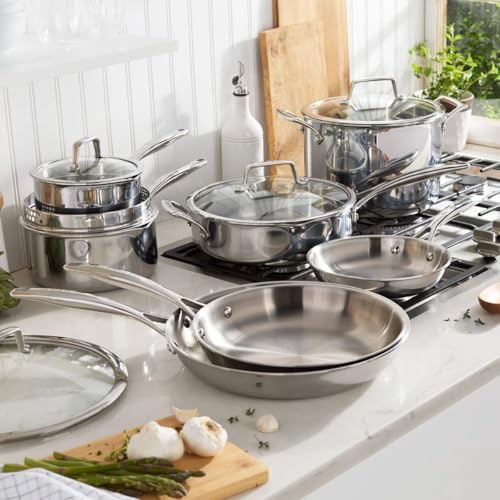 Henckels 12-teiliges Kochgeschirr-Set aus dreilagigem Edelstahl von HENCKELS