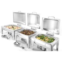 Chafing Dish gn 1/2, Satiniert, Profi Line, 4L, 365x370x(H)280mm - Hendi von HENDI