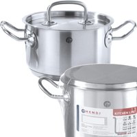 Kitchen Line mittlerer Topf mit Deckel 9 l Durchm. 280 x 155 h - Hendi 836408 von HENDI