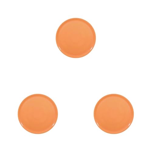 HENDI Pizzateller, Porzellan, Muster: einfarbig, Geschirrspüler und Mikrowellen geeignet, ⌀330mm, orange (Packung mit 3) von HENDI