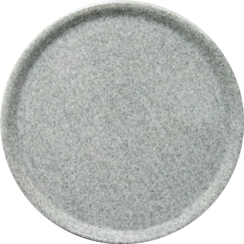 HENDI Pizzateller, Porzellan, Muster: grauen Granitstein, Geschirrspüler und Mikrowellen geeignet, ø330x(H) 18mm, grau von HENDI