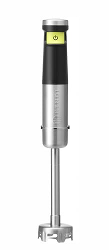 HENDI Stabmixer, kabellos, stufenlos Geschwindigkeiten, einfache Bedienung mit Drucktaster, Handmixer, S-Klinge, mit USB-C, 230V/150W, ø65X(H)390mm, Edelstahl von HENDI