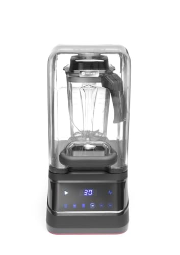 HENDI Standmixer BPA-frei, Touch, mit schalldämmender Schutzhaube, Inkl. 2,5 Liter-Kanne, temperaturbeständig -40˚C bis 90˚C, Smoothie-Cocktails-Desserts, 1680W, 252x258x(H)547mm, BPA Frei von HENDI
