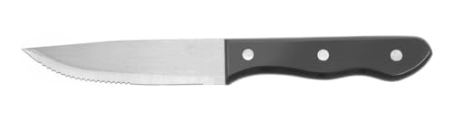 HENDI Steak-Messer XL, Stückzahl: 6, mit ABS Griff, Steak-Besteck, 250mm, ABS Kunststoff, Edelstahl von HENDI