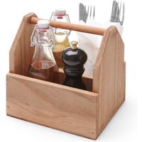 Organizer Tischbehälter für Gewürze Besteck aus Holz mit Griff - Hendi 664315 von HENDI