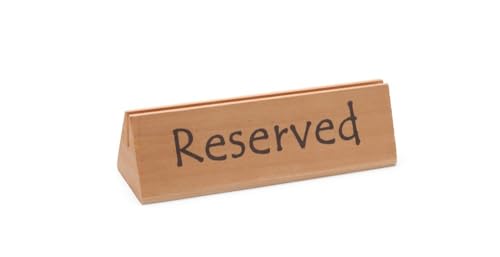 HENDI Tischschild, reserved", Sign, Zeltschilder, für Restaurants, Hotels und Cafés, 152x44x(H)44mm, Holz von HENDI