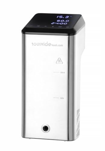 HENDI iVide Sous-Vide Stick, Sous Vide, Temperatur 5°C-99°C, Genauigkeit 0,07°C, WiFi Steuerung, Beste Leistungen bei bis zu 80 Liter, 230V, 2200W, 130x145x(H)330mm von HENDI