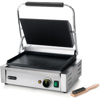 Hendi - Kontaktgrill panini geriffelte Oberseite glatte Unterseite 2200W 263662 von HENDI