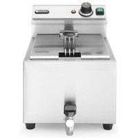 Hendi - Profi Line Fritteuse mit Ablasshahn, 8 l, Profi Line, 8L, Hellgrau, 230V/3500W, 305x515x(H)354mm von HENDI